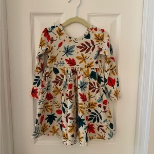 Hanna Andersson Multicolor Leaf Pattern Dress, 3T